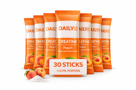 DAILY5 Creatine Monohydrate Peach – 30 sticks (5 g pr. portion)