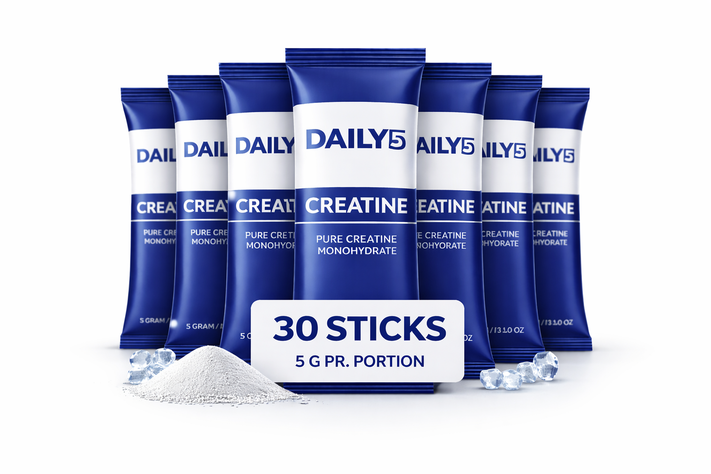 DAILY5 Creatine Monohydrate – 30 sticks (5 g pr. portion)